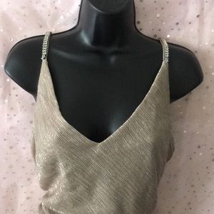 R M Richards Women's Plus Size Metallic Knit Gown